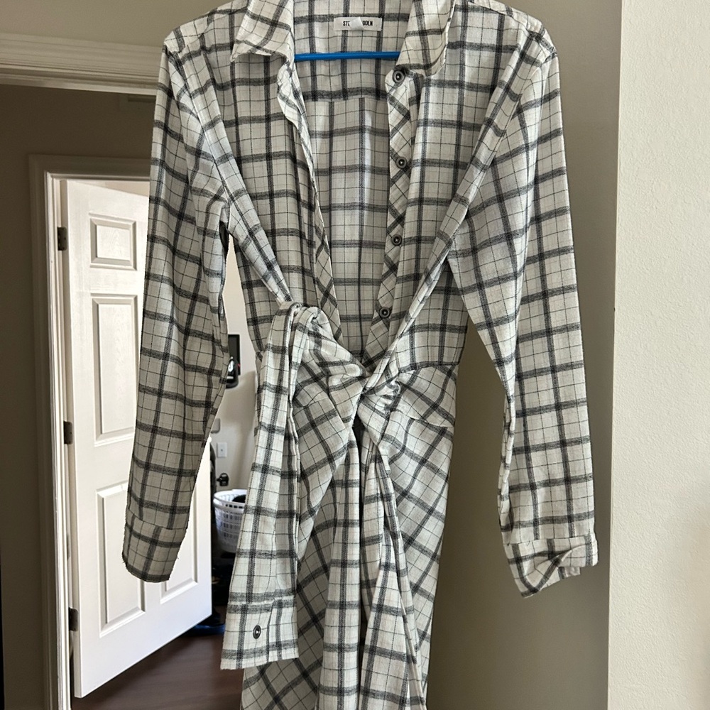 Steve Madden Black and White Plaid Dress